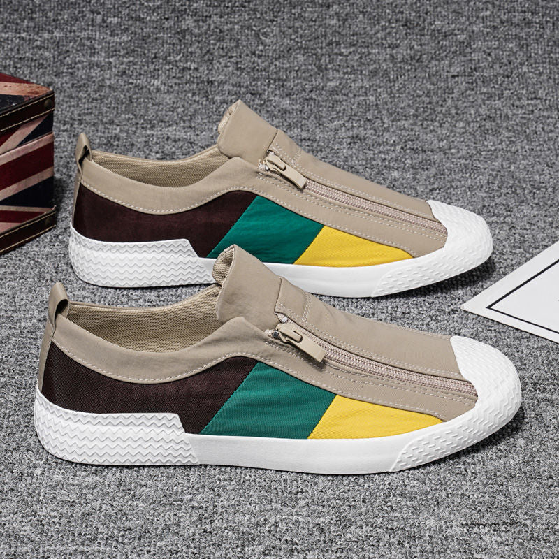 Men’s Breathable Canvas Loafers – Lightweight Casual Slip-On Sneakers