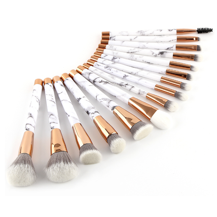 Marble Makeup Brushes Set - Cosmetic Tools