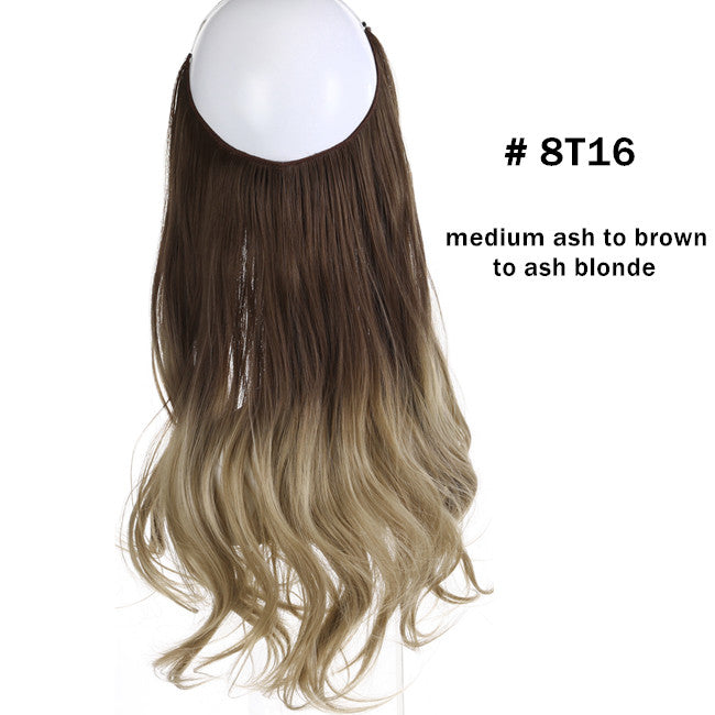 45cm Invisible Long Wavy Hair Extensions – Fish Line Synthetic Hairpiece, 32 Colors