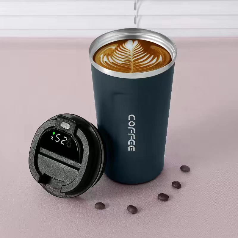 Smart Stainless Steel Insulated Cup – 304 Steel Temperature Display Travel Mug