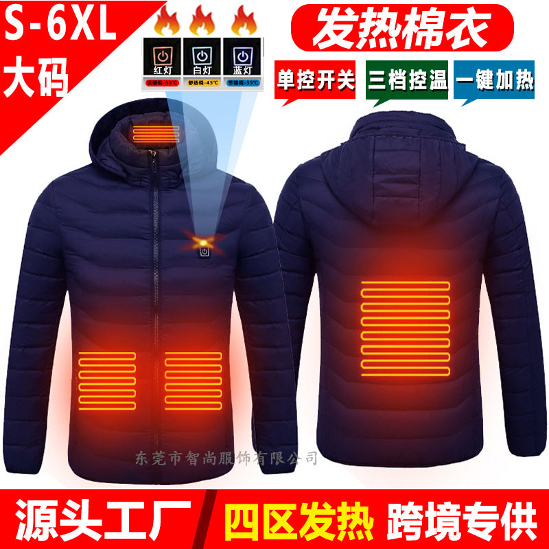 Smart Heated USB Graphene Jacket – Unisex Adjustable Winter Heating Jacket, S–6XL
