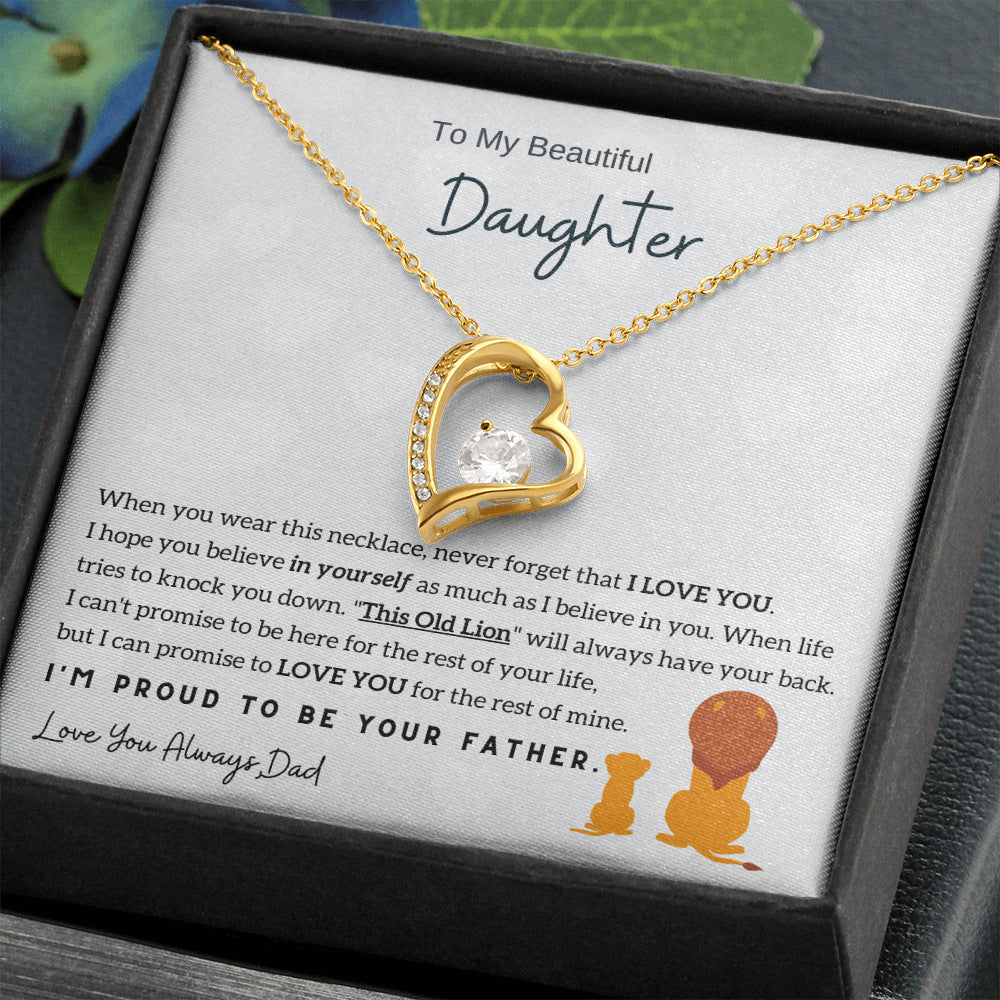 Simple Heart Necklace for Women – Gold & Silver Alloy Heart Pendant with Gift Box Options