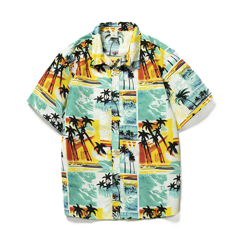 Men’s Vintage Hawaiian Shirt – Breathable Loose Fit Tropical Beach Shirt, S–5XL