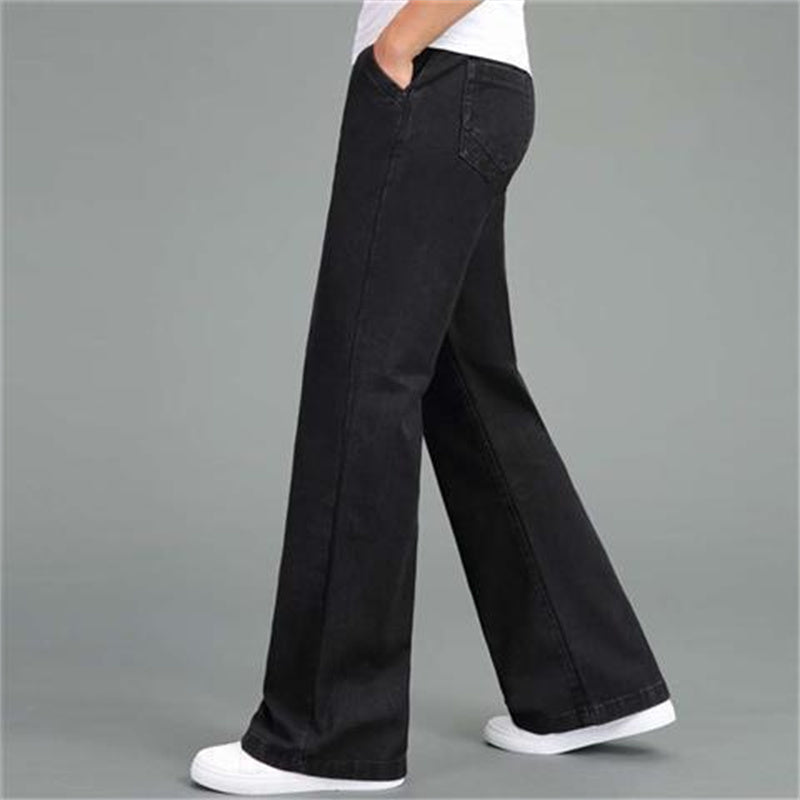 Men’s Loose Straight-Leg Wide-Leg Jeans – Relaxed Flared Casual Denim Pants, Sizes 26–40