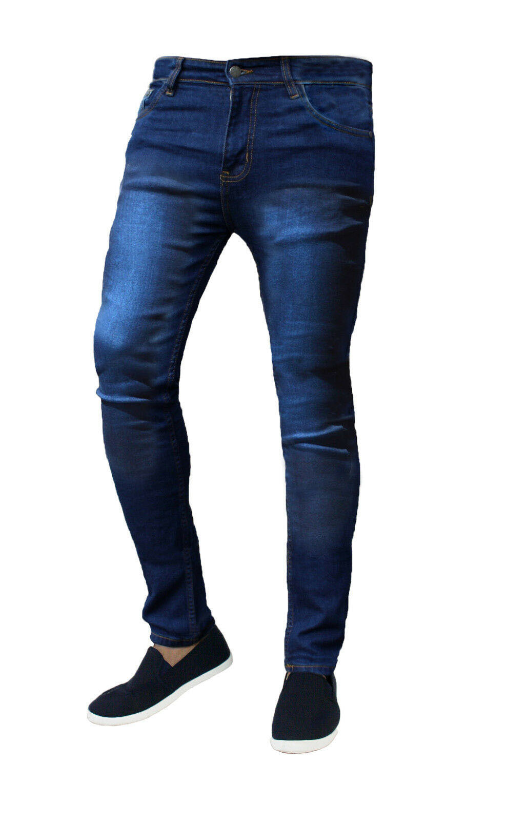 Men’s Stretch Skinny Slim-Fit Jeans – Mid-Waist Casual Denim Pants, S–3XL