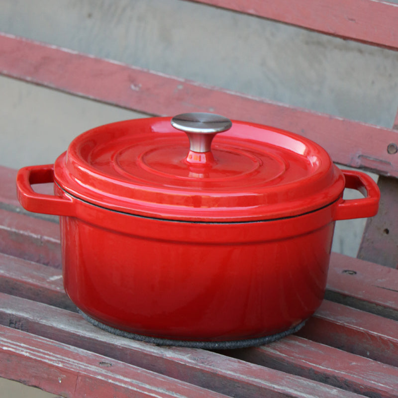 Handcrafted Enamel Cast Iron Dutch Oven – 10cm Soup & Stew Pot