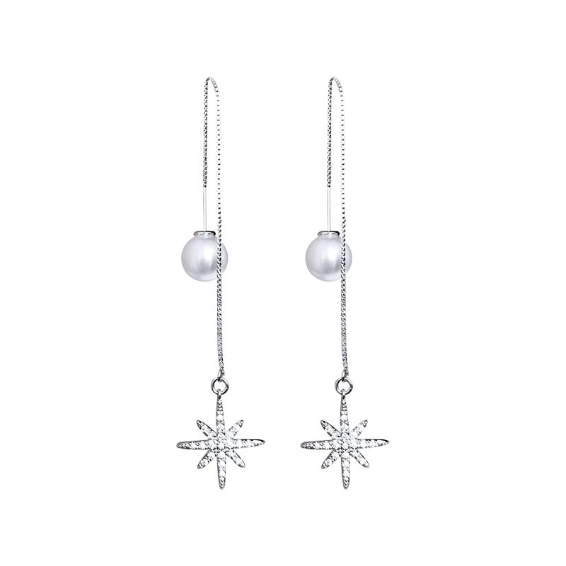 Zircon Octagonal Star Earrings – Sparkling Statement Jewelry – USA
