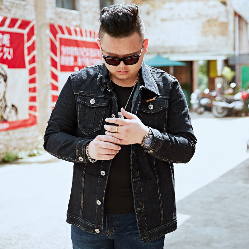 Plus Size Men’s Denim Jacket – Casual Everyday Outerwear – USA