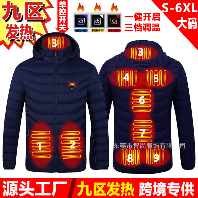 Smart Heated USB Graphene Jacket – Unisex Adjustable Winter Heating Jacket, S–6XL