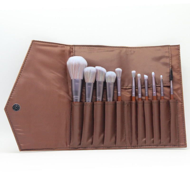 Color Microfiber Makeup Brush Set with Foundation Tools