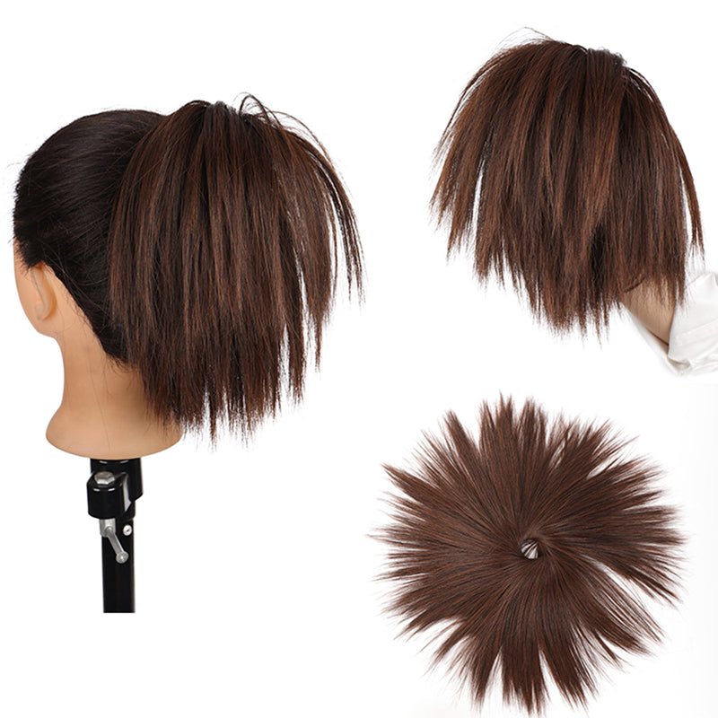 Fashion Ponytail Elastic Hair Tie & Bun Extension – Curly Hairpiece for Women