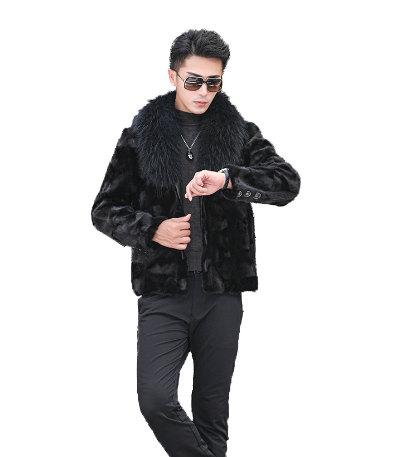 Men’s Faux Fur Coat – Trendy Mid-Length Winter Fashion Jacket
