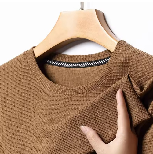 Men’s Solid Color Polyester Round Neck T-Shirt – Lightweight Summer Casual Tee, M–3XL