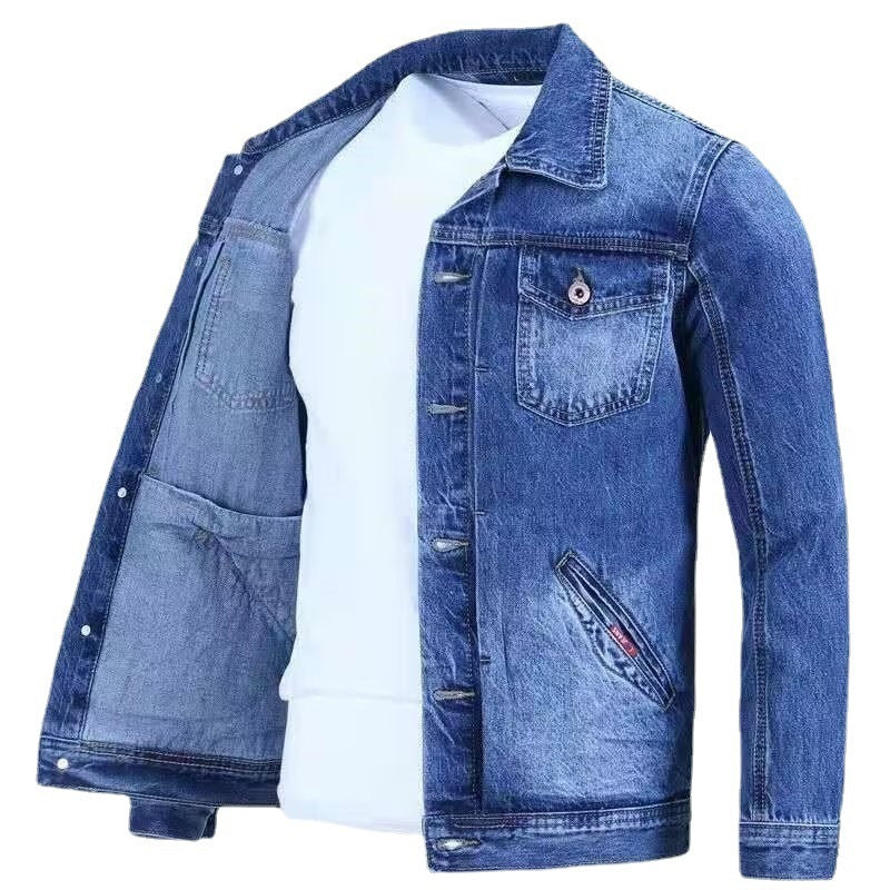 Men’s Retro Fall Denim Jacket – Stylish Casual Lightweight Jacket