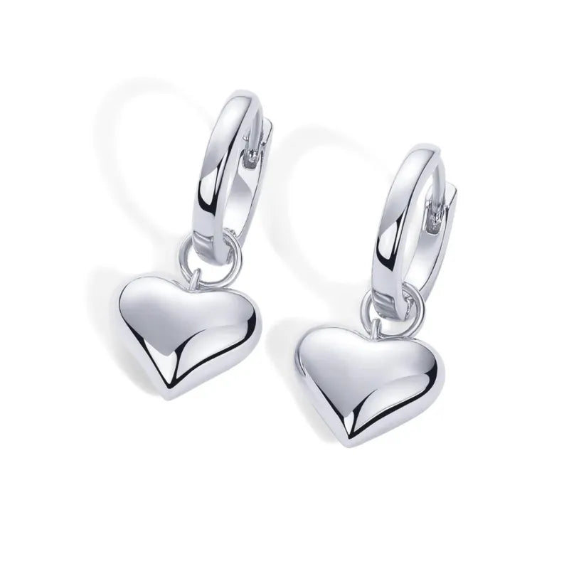 14K Love Pendant Earrings for Women – Romantic Heart-Inspired Jewelry