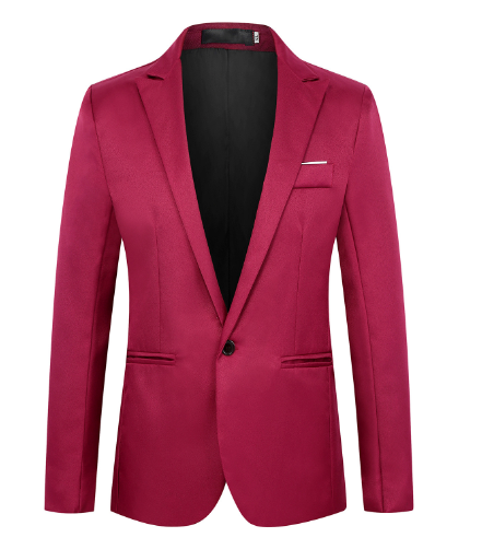 Men’s Slim Fit Cotton Blend Blazer – Business & Formal Casual Jacket, M–4XL
