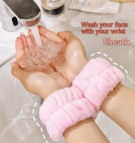 Microfiber Wrist Wash Band Towel – Soft Absorbent Face Washing Wristbands for Skincare & Fitness