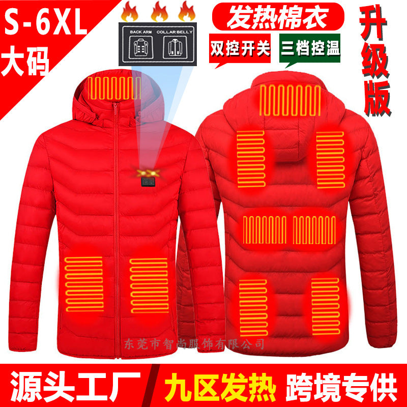 Smart Heated USB Graphene Jacket – Unisex Adjustable Winter Heating Jacket, S–6XL
