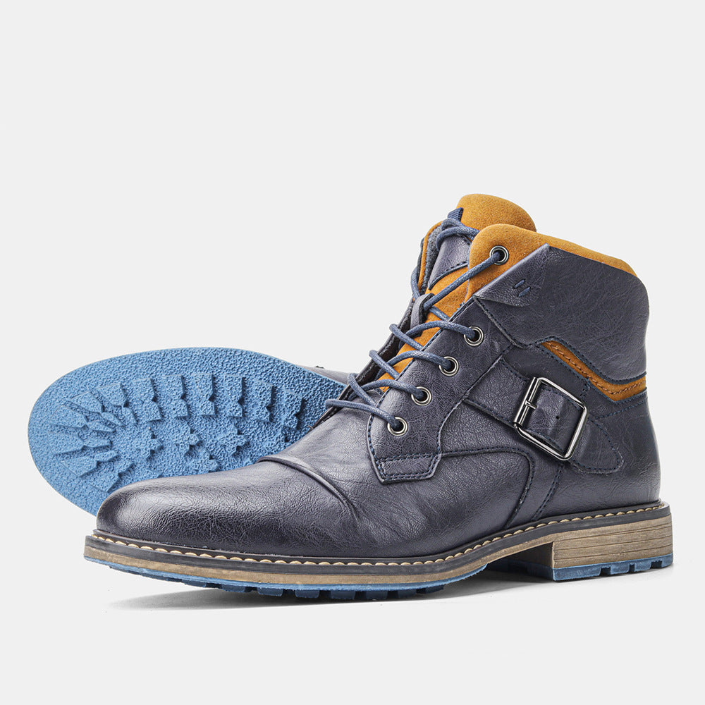 Large Men's Leather Single Boots