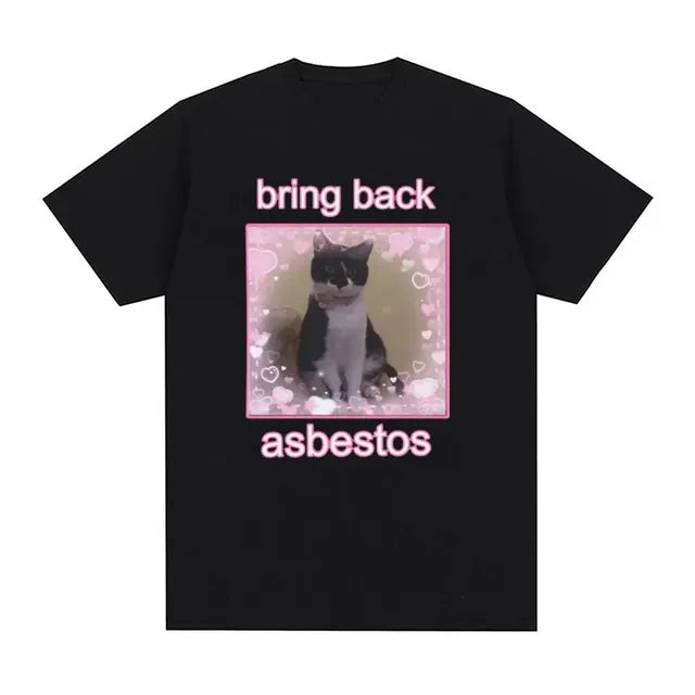 Humorous Cat Memory T-Shirt for Women - Summer Style