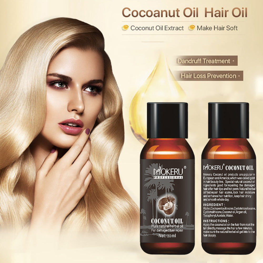 Coconut Hair Care Oil – Smoothing Treatment for Dry, Frizzy & Damaged-Looking Hair