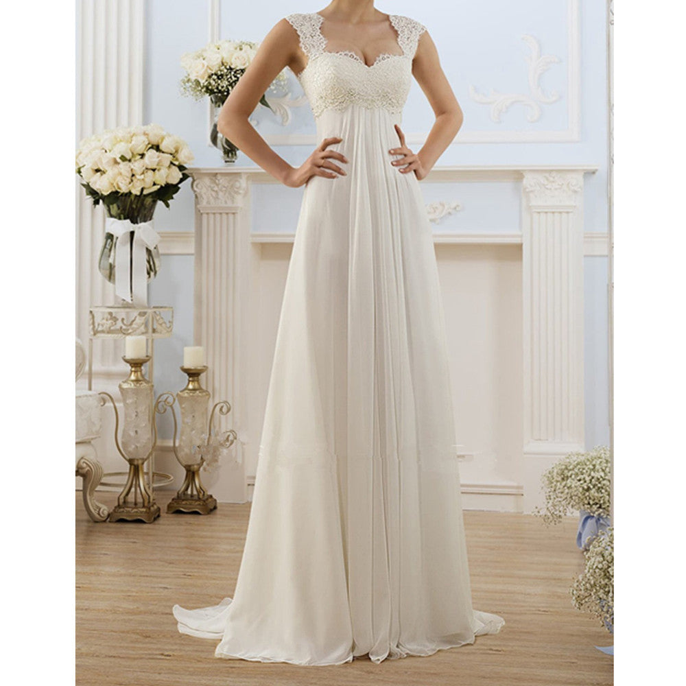 Women’s Lace Panel Maxi Dress – Elegant Floor-Length Evening Gown S–5XL