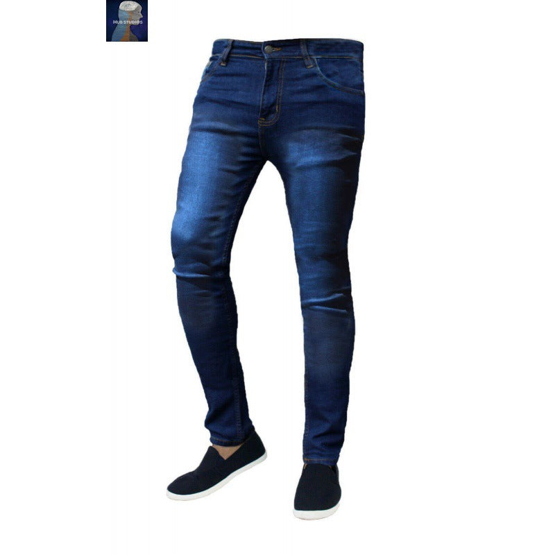 Men’s Stretch Skinny Slim-Fit Jeans – Mid-Waist Casual Denim Pants, S–3XL