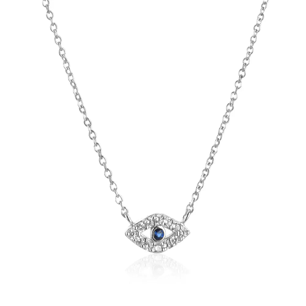 S925 Sterling Blue Eye Necklace