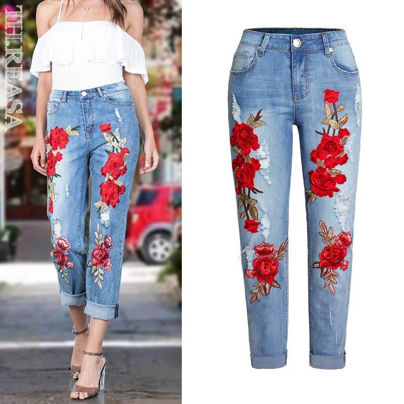 Women’s Plus Size Loose Ripped Summer Jeans – Light Blue Washed Straight-Leg Denim, S–3XL