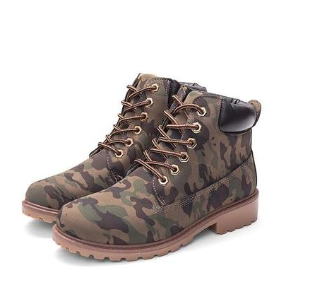Women’s Pink Martin Boots – Flat Leather-Style Ankle Boots