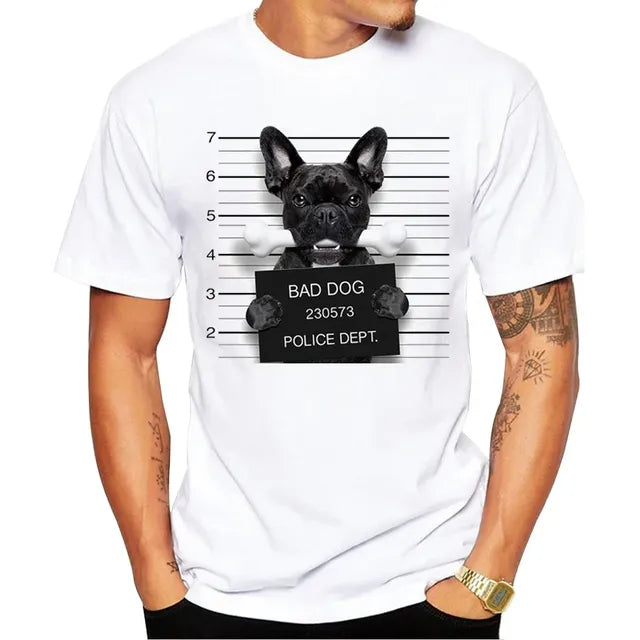 Men’s French Bulldog Graphic T-Shirt – Breathable Casual Dog Lover Tee, S–5XL