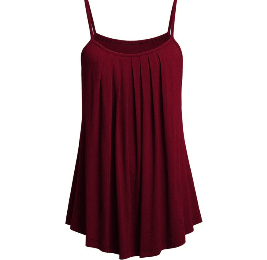 Women’s Solid Color Ruffled Loose Tank Dress – Casual Sleeveless Summer Dress