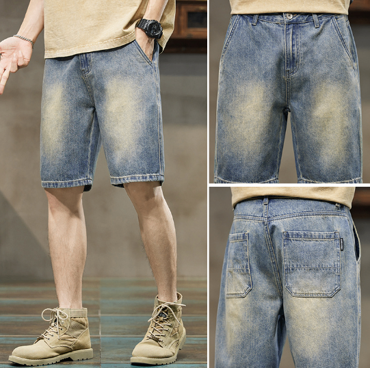 Men’s Stretch Denim Five-Point Shorts – Comfortable Casual Summer Shorts