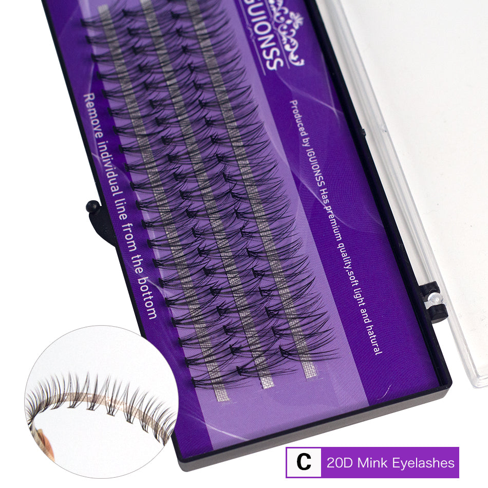 Natural Segmented Eyelash Extensions – 0.1mm B, C, D & DD Curl, 8–15mm