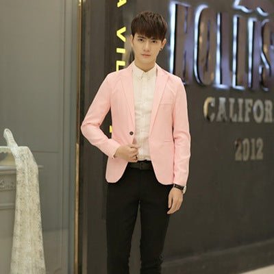 Men’s Korean Slim Fit Cotton Blazer – Smart Casual Spring & Fall Jacket, M–5XL