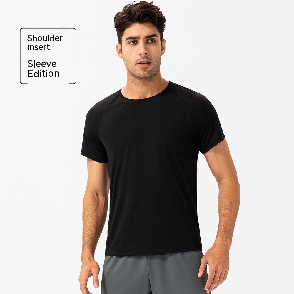 Men’s Quick-Dry Breathable Fitness T-Shirt – Loose Fit Nylon Spandex Running & Workout Tee, S–XXL