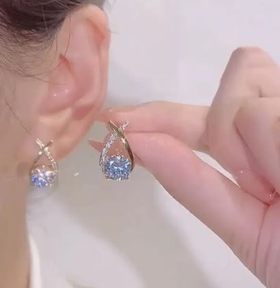 Cross Zirconia Earrings – Sparkling Unisex Fashion Jewelry – USA