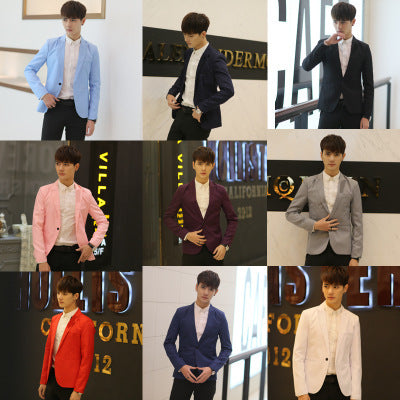 Men’s Korean Slim Fit Cotton Blazer – Smart Casual Spring & Fall Jacket, M–5XL