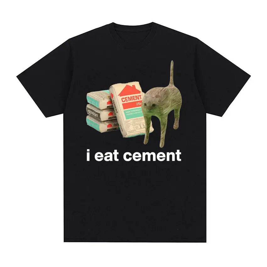 Humorous Cat Memory T-Shirt for Women - Summer Style