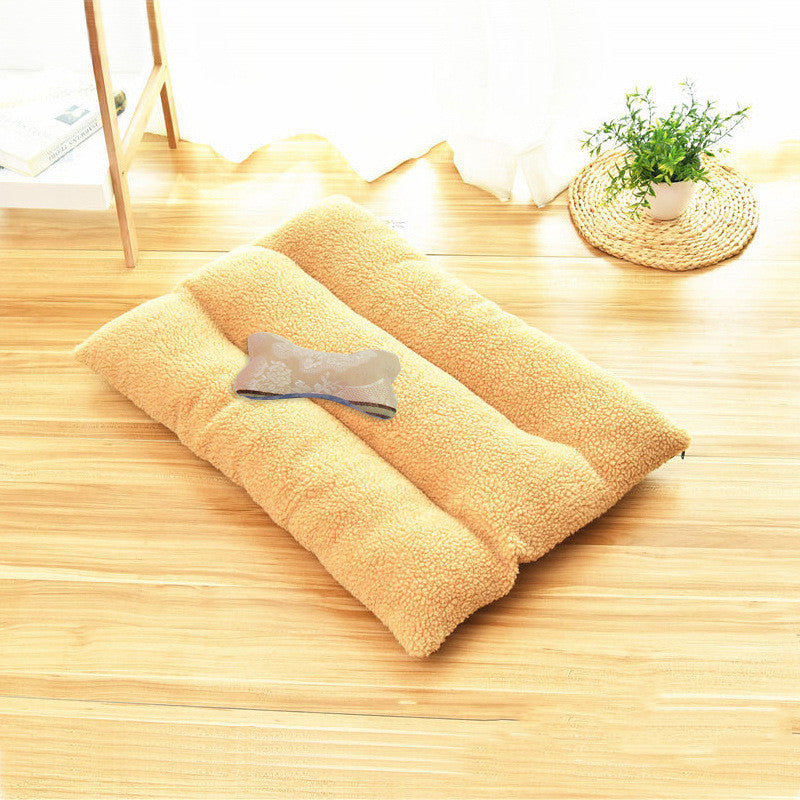 Extra-Large Warm Dog Bed – Thick Lambskin & PP Cotton Bed for Golden Retrievers & Large Dogs