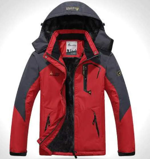 Men’s Waterproof Thermal Hiking Jacket – Windproof Insulated Outdoor Winter Coat, 8 Colors, L–6XL