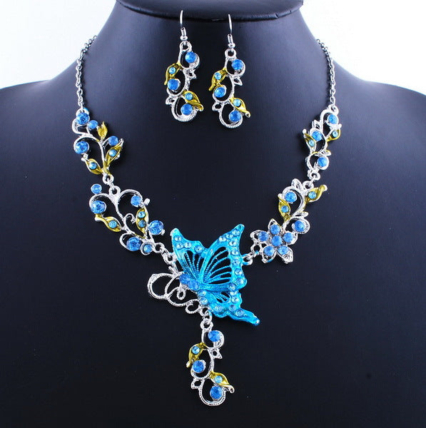 Butterfly Love Necklace Jewelry Set