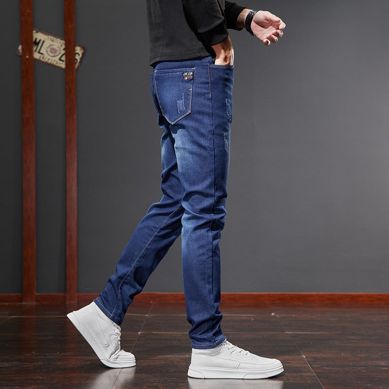 Men’s Stretchy Soft Slim Fit Jeans – Casual Denim Trousers