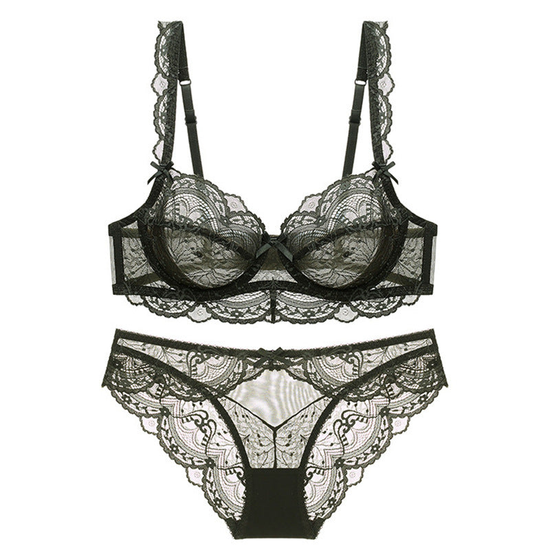 Women’s Plus Size Lace Underwire Bra Set – Supportive Matching Lingerie