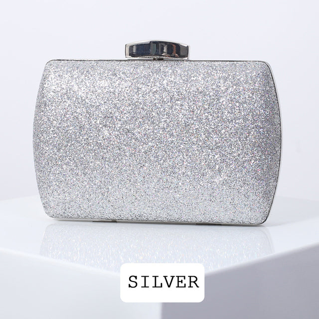 Luxury Golden Sequin Clutch Bag for Women – Sparkling Crossbody Evening Handbag with Secure Lock Closure