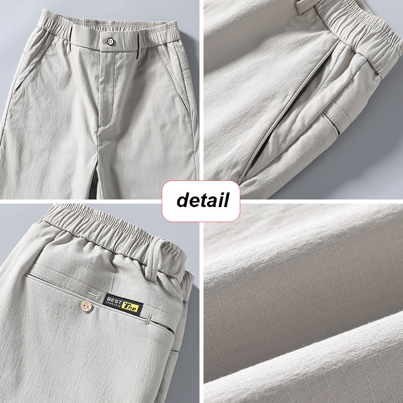 Men’s Summer Slim Fit Suit Pants – Business Casual Dress Trousers