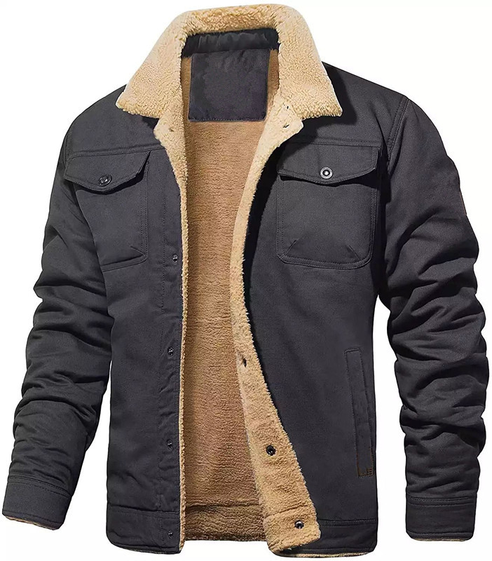 Men’s Fleece-Lined Hooded Overalls – Warm Mid-Length Winter Outerwear, 7 Colors, S–3XL