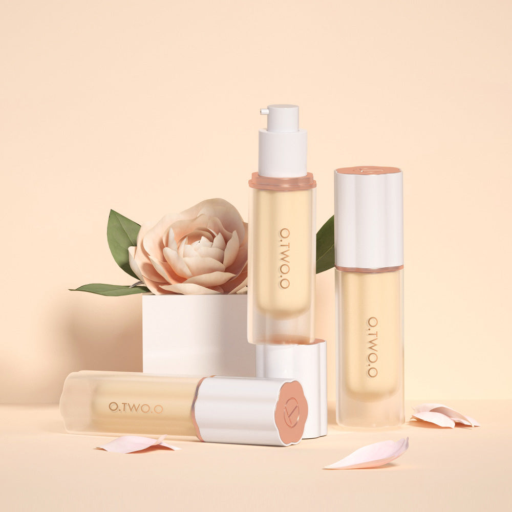 O.TWO.O Brightening Moisturizing Foundation – Long-Lasting Liquid Face Makeup