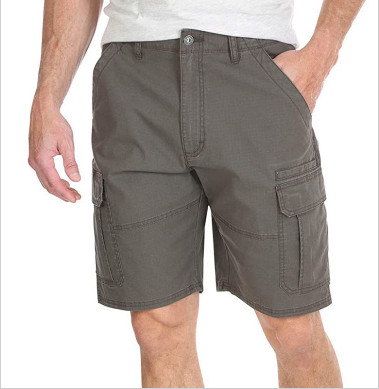 Men’s Casual Workwear Pocket Pants – Straight-Fit Multi-Pocket Casual Trousers