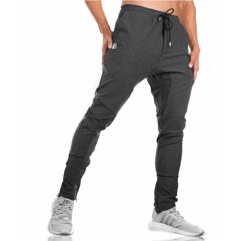 Men’s Cotton Fitness Trousers – Slim Athletic Casual Pants